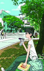 Alumnus Lee Chi Kit contributed his artistic talent to the University with his cover illustration for the latest issue of "CU Alumni" Magazine